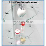 3-19mm special shape heat strengthened glass for washroom table