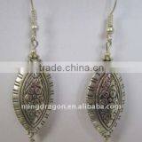 CHINESE TIBET SILVER EARRING EARDROP thumbnail-1