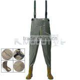 CHN-81230N Brown 210D Nylon PVC Fishing Pants Adjustable Fashion Fishing Boots