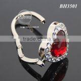 Red Crystal Heart Shaped Handbag Hooks White Rhinestones Portable Metal Folding Bag Holder Heart thumbnail-3