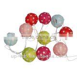 Party Light ---3" Nylon Paper Lantern String Light thumbnail-1