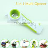 5 In 1 Multi-functional Bottle Can Opener With Soft Grip