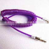 Hot Sale Transparent Spiral DC 3.5mm Audio Cable