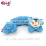 Light blue funny animal face U shape pillow