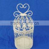 Vintage White Round Decorative Garden Metal Bird Cage