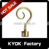 KYOK Factory Supply Curtain Accessories Large Metal Finials for Curtain Rods,crystal Fire Shape Curtian Finial Supplier's Choice thumbnail-3