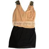 New Arrival Latest Dress Designs Cheap Pink and Black Fashion Off-shoulder Fat Women Dress thumbnail-3