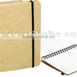 Spiral Notebook With Elastic Band White Paper