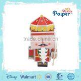 Color Game 3d Puzzle Paper Diy Kit Cartoon Miniatures