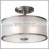 UL Listed Hotel Supplier Modern Glass Light Fixture Of Ceiling In Nickel Finish For Bedroom C81387