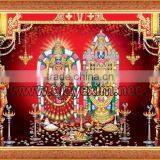 Shri Balaji and Padmavathi Poster With Gold Glittering Effect