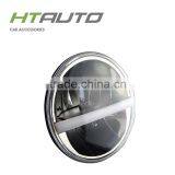 HTAUTO 20W Round LED Headlight Work Light Auto Led Lights 7 Inch Headlight For Jeep thumbnail-3