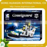 POLICE SERIES Policeman Boat DIY Plastic Toys Building Blocks