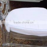 WHITE MATT SATIN CHAIR SEAT CUSHION COVER thumbnail-2