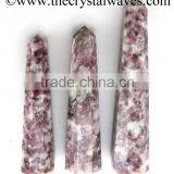 Lepidolite Wholesale Pencil 6 to 8 Facets Single Terminated Point Khambhat Gujarat India Crystal Waves