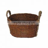 Eco-friendly water hyacinth baskets with handles, water hyacinth storage baskets, laundry baskets with good price
