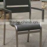 Garden brushed aluminum chair stacking plastic wood chair outdoor chair