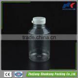 300ml Pill Packaging PET Plastic Clear Color Round Bottle With Tear Off Cap thumbnail-1
