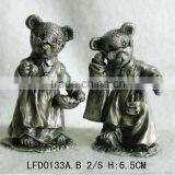 Small Cute Pewter Animal Sculpture Home Decoration