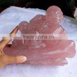 Natural Rock Hand Carved Rose Quartz Specimen for Sale thumbnail-3