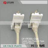 LY-FP201-C6A STP RJ45 CAT6 Keystone Jack Network Faceplate