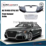RS5 set A5 to RS5 2015 style 2013year up front bumper with grille set