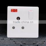 Hot Sale Round Pin Electrical Switch Socket With Neon