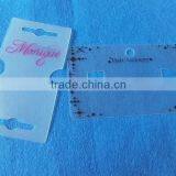 New Style Plastic Jewellry Hang Tag Cards