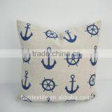Square Car Throw Pillows Home Decorative Pillow Covers Plain Linen/ Cotton Anchor thumbnail-2