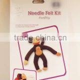 2016new DIY Craft Kit for Lovely Cute Monkey Dry Needle Felting Kit thumbnail-2
