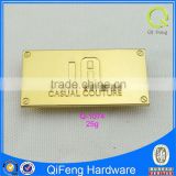 Q-1074 handbag metal logo gold beautiful bag tag plate
