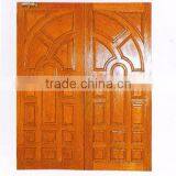 Engraving Solid Wood Double Door Real Thai Teak Wood Main Door Designs No.10