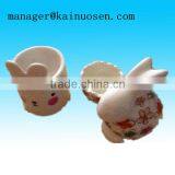 Hand Painted Ceramic Rabbit Figurine Egg Holder for Easter Gift thumbnail-1