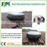 18V brushless dc motor solar powered air ventilation attic gable fan