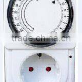 US EU UK AU NZ Output Daily 24hrs Grounded Mechanical Auto Timer Swith for Grow Lighting Control in Hydroponics Indoor Gardening thumbnail-3