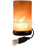 USB Salt Lamps Himalayan Rock Crystal Salt Cylinder Shape Salt Lamps
