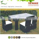 YH-5126 Outdoor Garden Dinner Party 6 Seater Rattan Italian Dining Table and Chairs thumbnail-1