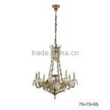 Luxury Bronze Chandelier With Butterfly Crystal Pendant, Imitated Butterfly Design Brass Droplight For Home Decor thumbnail-2