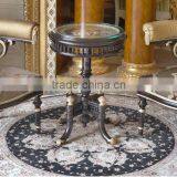 European Wooden Two Doors Brass Mounted Glass Wine Display Cabinet/ Antique Living Room Shabby Chic Curio Cabinet, Showcase thumbnail-4