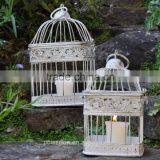 Set Of 2 Square Bird Cage Vintage Victorian Style Outdoor Indoor Garden White thumbnail-2
