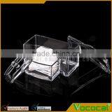 1 Set of 2 PCS Compartments Clear Acrylic Cotton Swabs Pads Cosmetics Storage Holder Organizer Box Container With Lid thumbnail-4