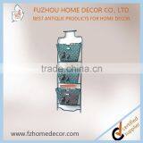 Decorative Metal Magazine Storage Holder With Wooden Board for Wall Decoration thumbnail-4