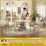 Mirror Silver Round Rotating Dining Table for Hotel thumbnail-6