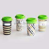 Wholesale Promotional Ceramic Cheap Double Wall Mug With Golden Design thumbnail-3