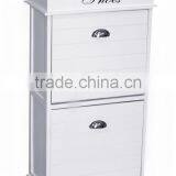 White Shoe Storage Double Cabinet Dresser Shelf Organizer Shoes Closet Bedroom thumbnail-2