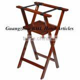 Guangzhou BHL Hotel Articles Wooden Folding Luggage Rack Folding Suitcase Stand Suitcase Rack Stand Luggage Holder J1B thumbnail-1