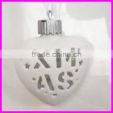 Wholesale Price Ceramic Gifts With Hollow LED Design Christmas Decoration thumbnail-4