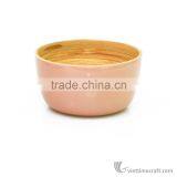 Lacquered Bamboo Salad Bowl, Spun Bamboo Bowls Safe for Health thumbnail-5