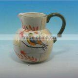 USA Hot Sale Huge Ivory DeHua Ceramic Water Pitcher With Handle thumbnail-1