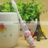 Very Cute Rabbit Toothbrush For Kids Children Love Animated Handle Toothbrush With Soft Rubber Sucker thumbnail-4